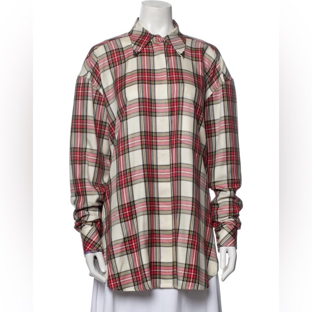 Pushbutton plaid shirt